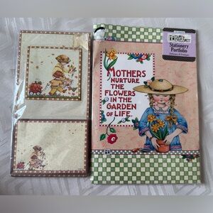 VTG New Mary Engelbreit List Pad Set & Stationary Portfolio